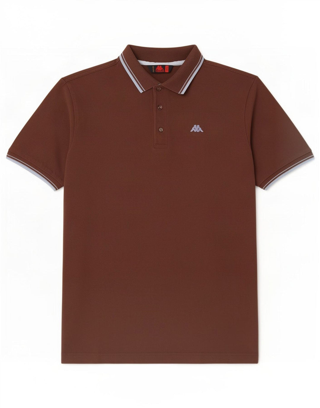 Polo Kappa Uomo Large Marrone In Cotone