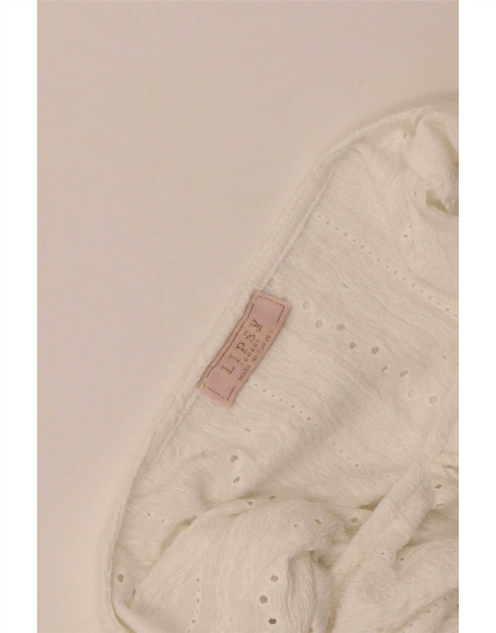 Abito caftano da spiaggia da donna Lipsy UK 8 piccolo bianco