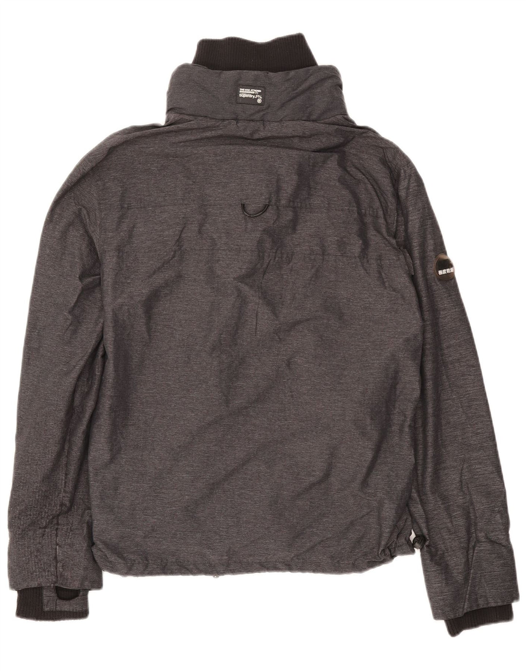 Giacca antipioggia da donna Superdry UK 14 nylon grigio medio