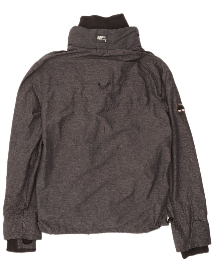 Giacca antipioggia da donna Superdry UK 14 nylon grigio medio