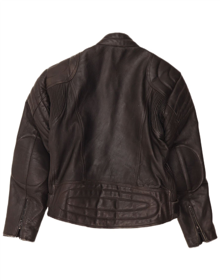 Giacca da motociclista in pelle da uomo Modeka IT 56 2XL Nera