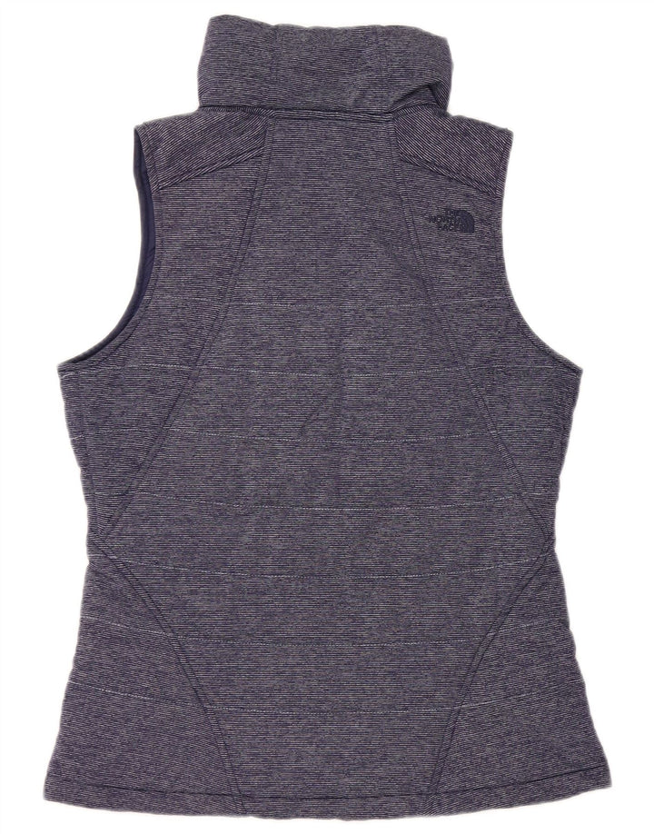 THE NORTH FACE Gilet imbottito da donna UK 14 medio blu navy gessato