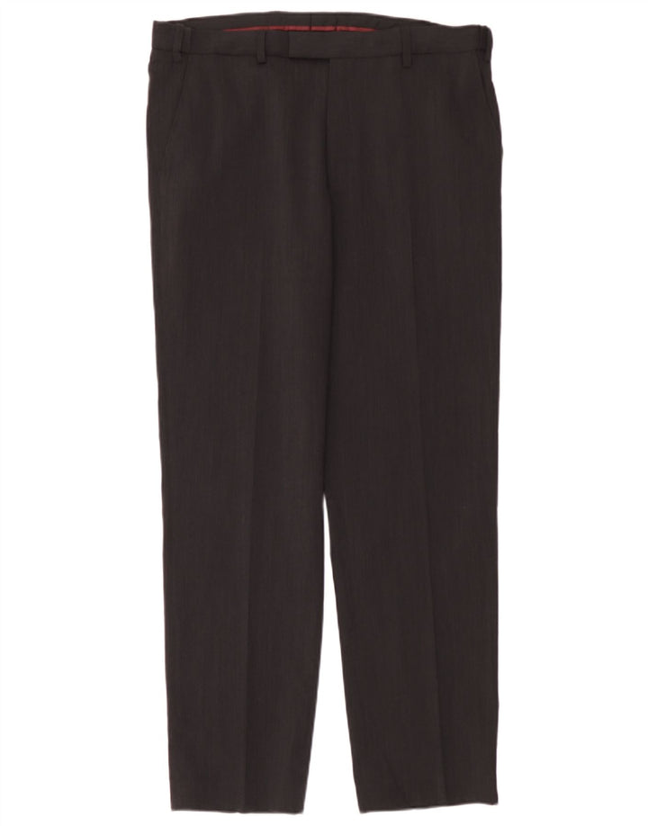Pantaloni da abito vestibilità regolare da uomo Marks & Spencer W36 L31 lana grigia