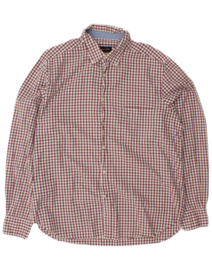 Camicia da uomo in flanella di Massimo Dutti 2XL a quadretti bordeaux