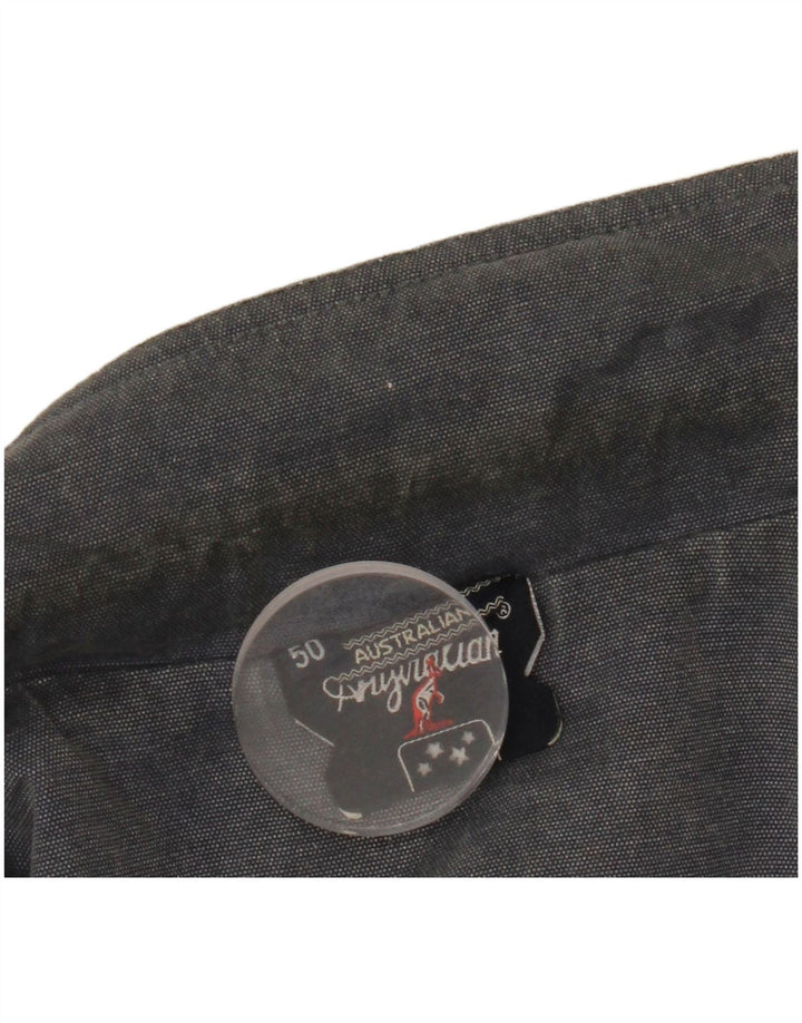 AUSTRALIAN L'ALPINA Giacca Militare Uomo IT 50 Large Blu Navy Cotone