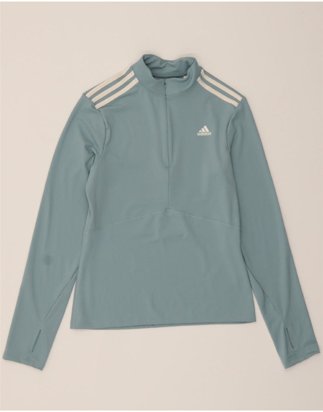 ADIDAS Womens Aeroready Pullover Tracksuit Top UK 16/18 Large Blue Vintage Adidas and Second-Hand Adidas from Messina Hembry 
