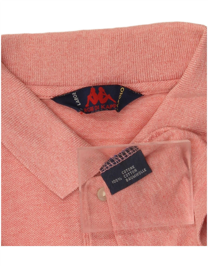 Polo Kappa Uomo Large Rosa In Cotone