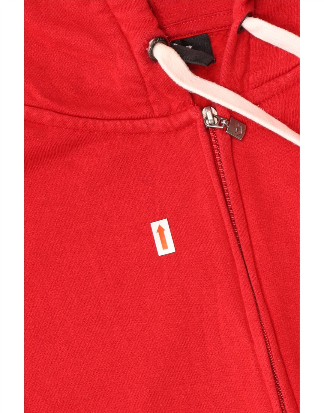 Maglione con cappuccio e zip grafica da uomo Lotto piccolo in cotone rosso
