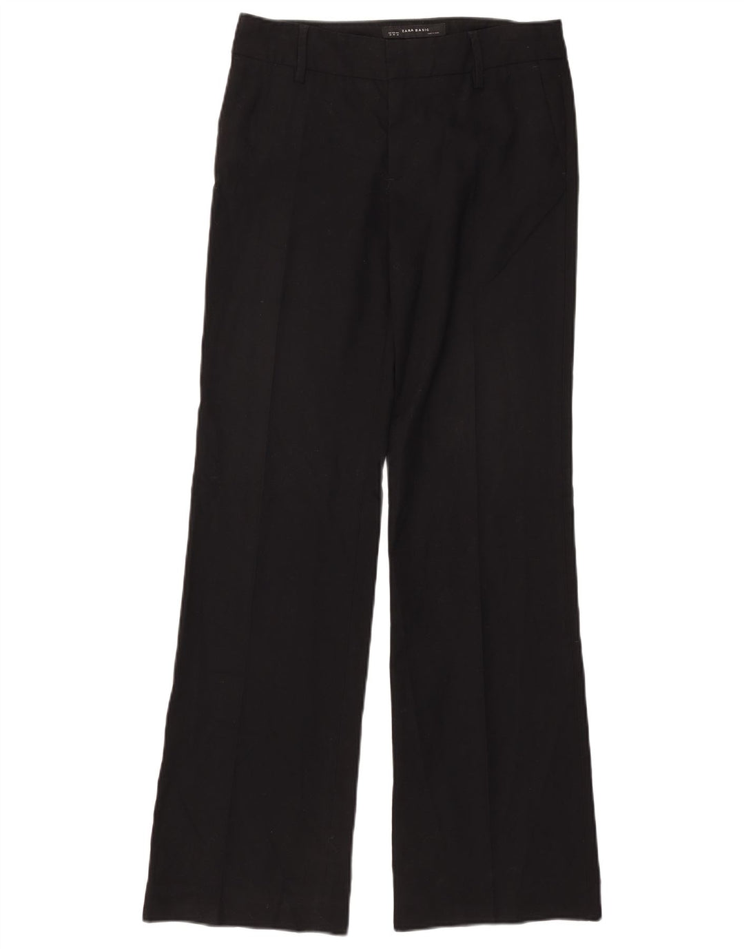 Pantaloni chino bootcut da donna Zara EU 38 Small W28 L32 poliestere nero