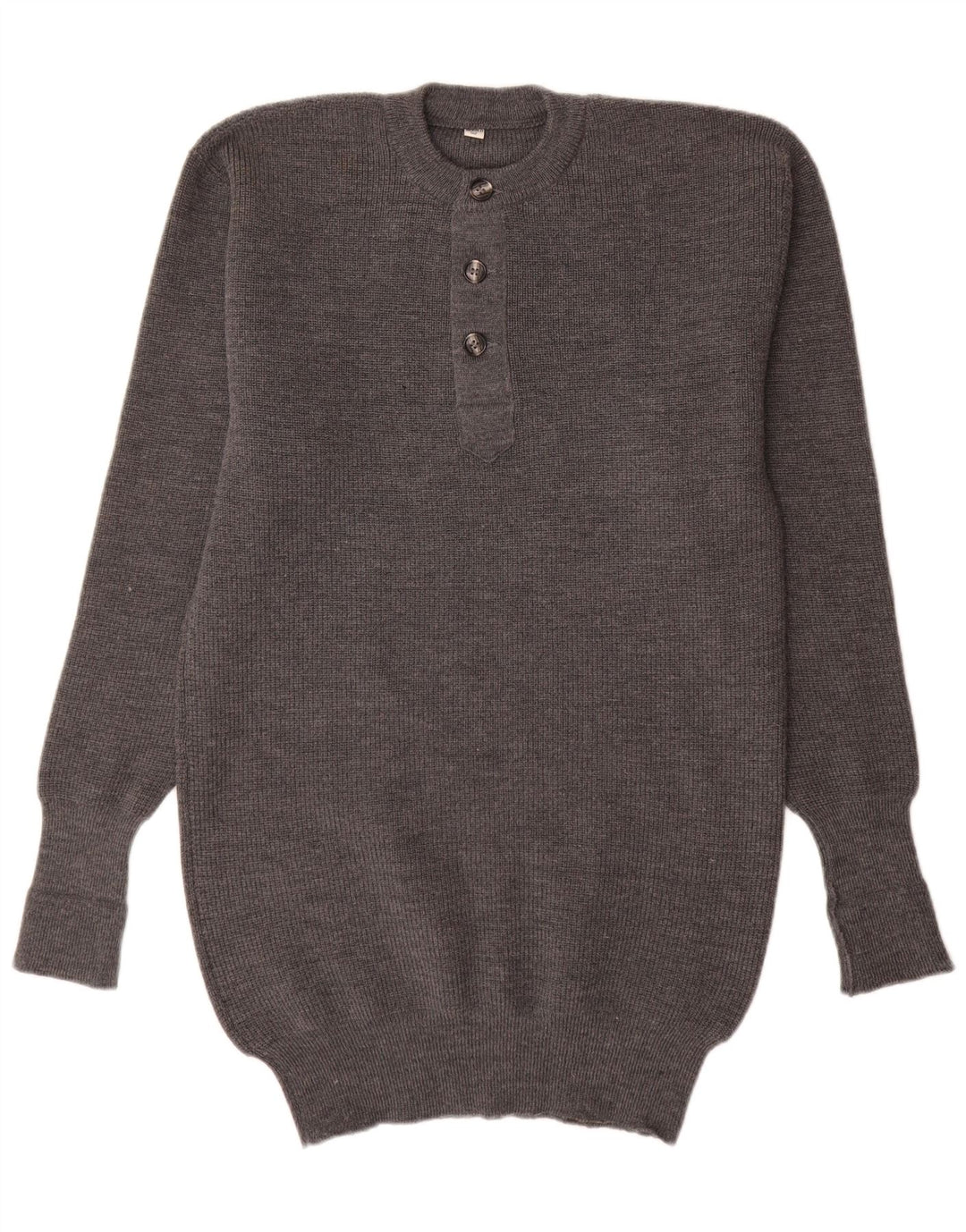Maglione vintage da uomo girocollo IT 52 grande grigio