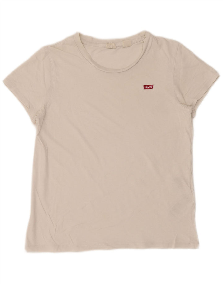 T-shirt da donna Levi's Top UK 8 piccola in cotone bianco