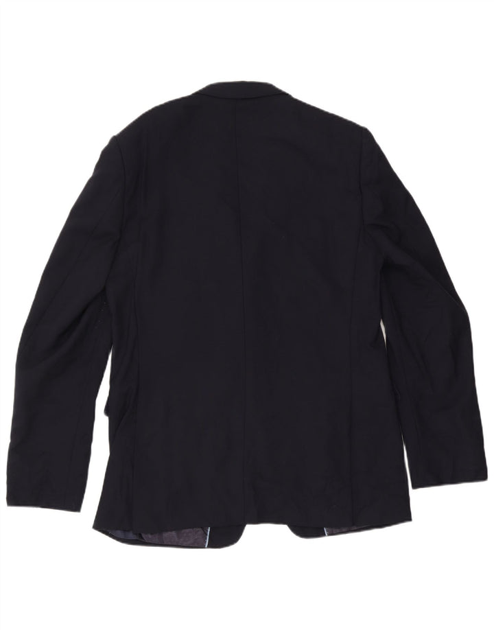 Giacca blazer a 2 bottoni da uomo Marks & Spencer UK 42 Large in lana blu navy