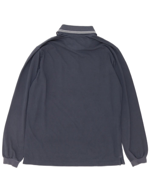 Polo da uomo a maniche lunghe Champion, a righe grandi, blu navy