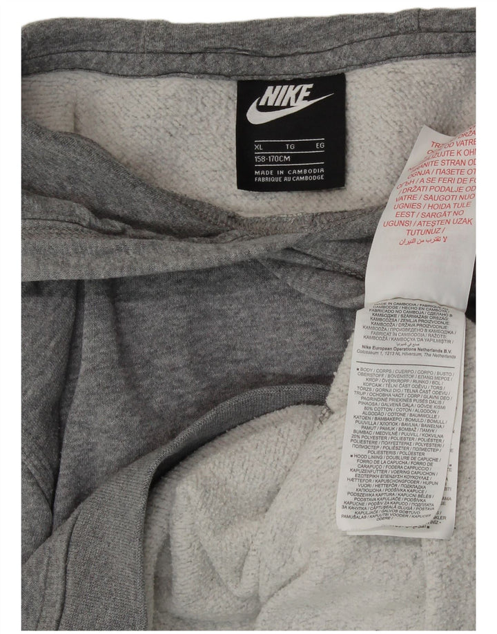 Felpa con cappuccio Nike da bambino 13-14 anni XL in cotone grigio