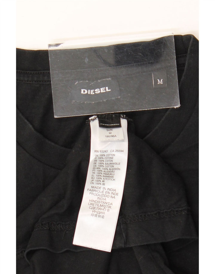 T-shirt grafica da uomo Diesel Top in cotone nero medio