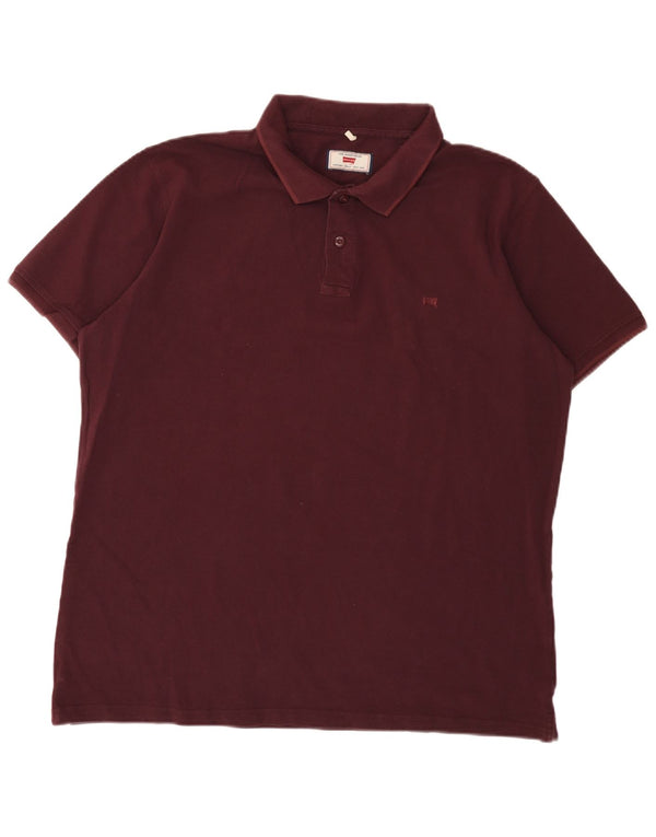 Polo regolare da uomo Carrera 2XL in cotone bordeaux