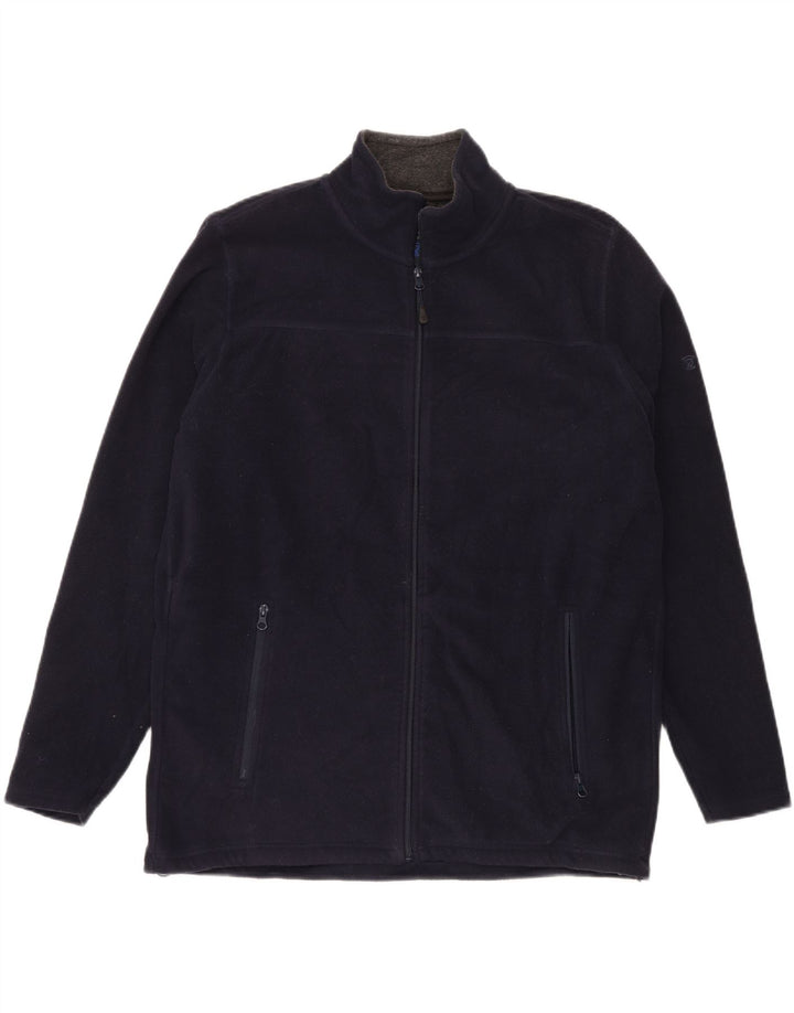 JAMES PRINGLE Mens Fleece Jacket UK 40 Large Navy Blue Polyester