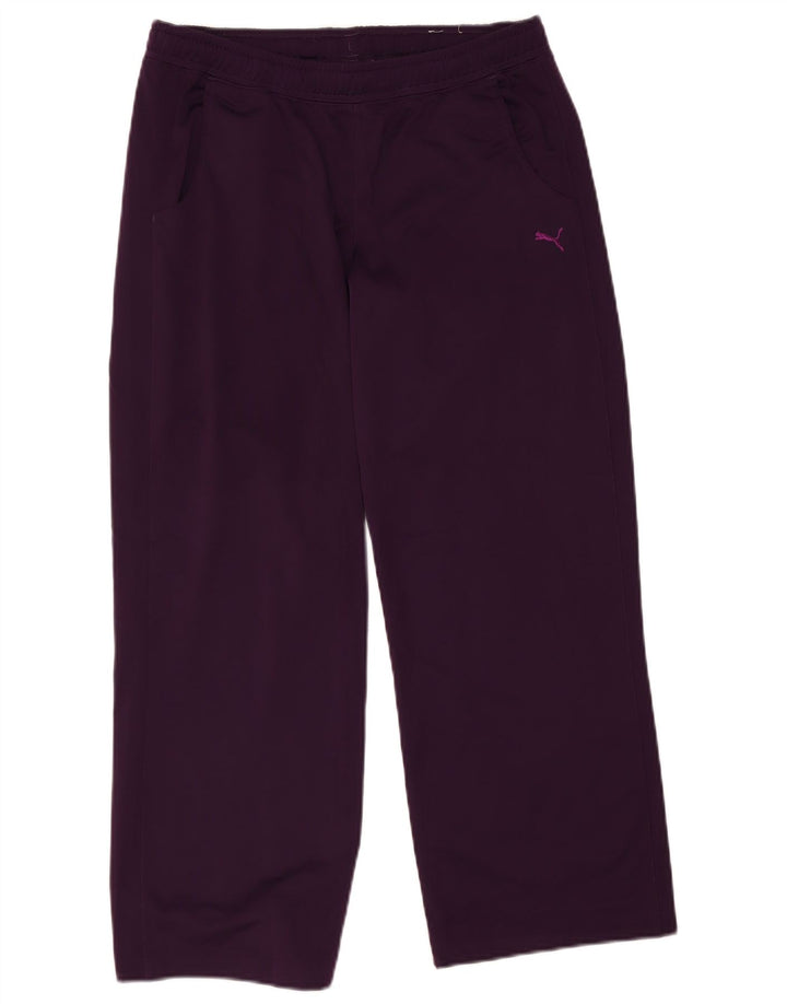 PUMA Womens Tracksuit Trousers UK 14 Medium Purple Polyester