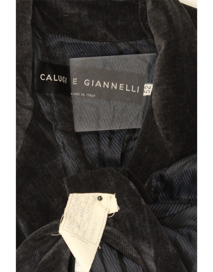 CALUGI E GIANNELLI Giacca Blazer in Velluto da Uomo IT 52 XL Blu Navy