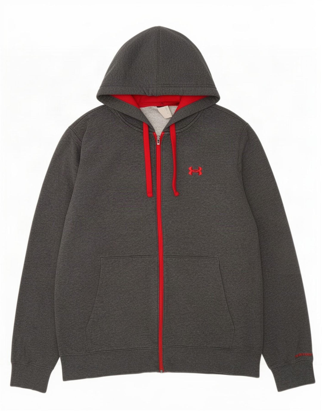 Felpa con cappuccio e zip da uomo Under Armour XL grigia
