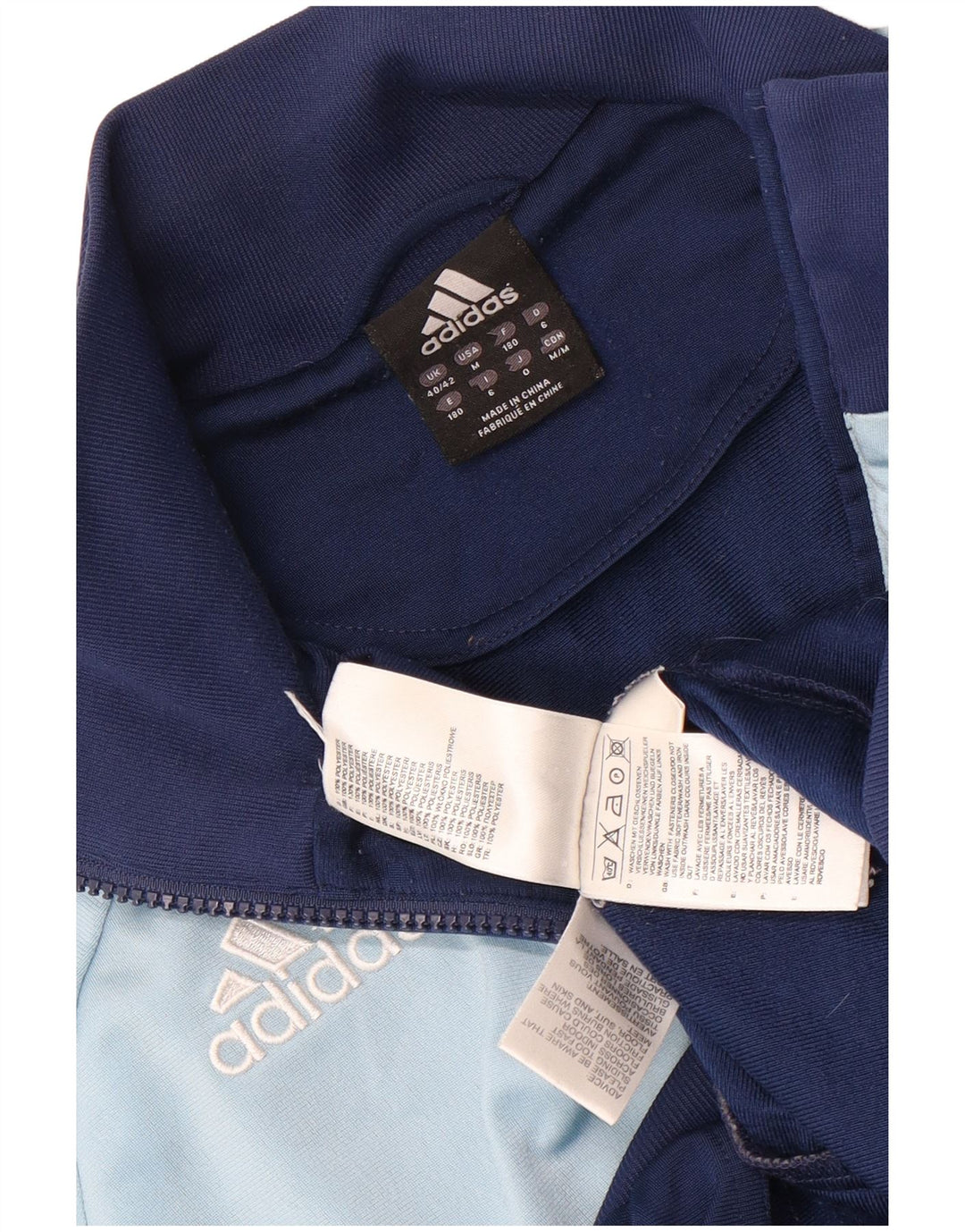 Giacca da tuta da uomo Adidas UK 40/42 Medium Blu Navy Colourblock