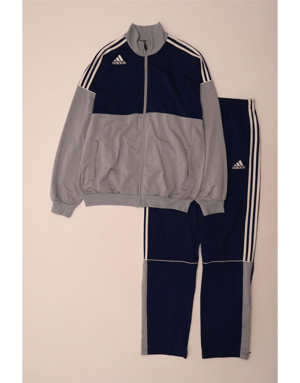Tuta intera da uomo Adidas UK 44/46 Large Blu Navy Colourblock Poliestere