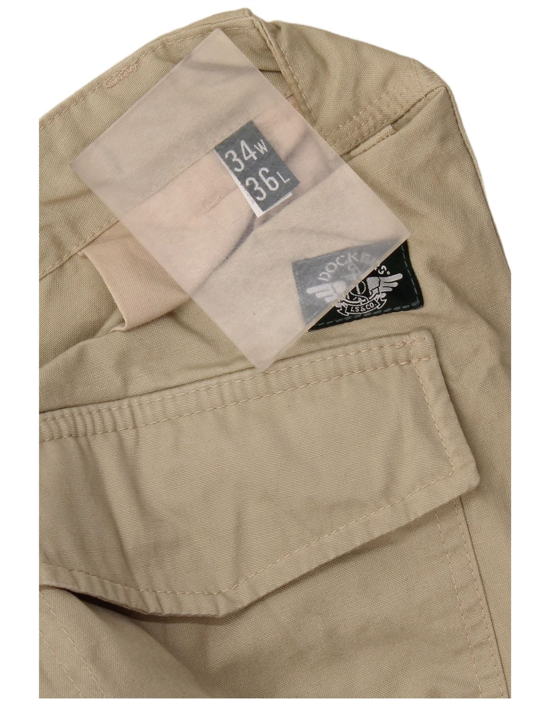 Pantaloni dritti da uomo Dockers W34 L31 in cotone beige