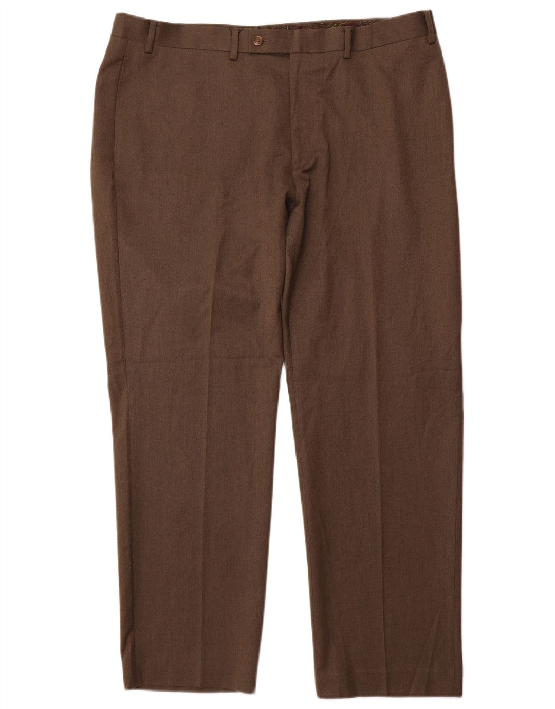 Pantaloni da abito slim da uomo Ralph Lauren W40 L30 poliestere marrone
