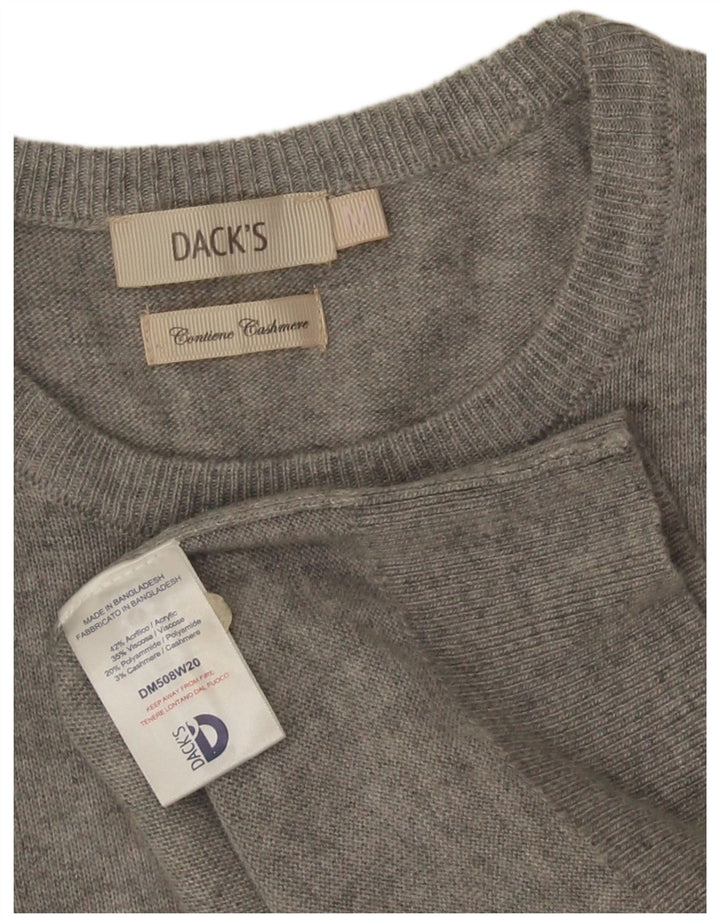 Maglione maglione girocollo da uomo Dack's in acrilico grigio medio
