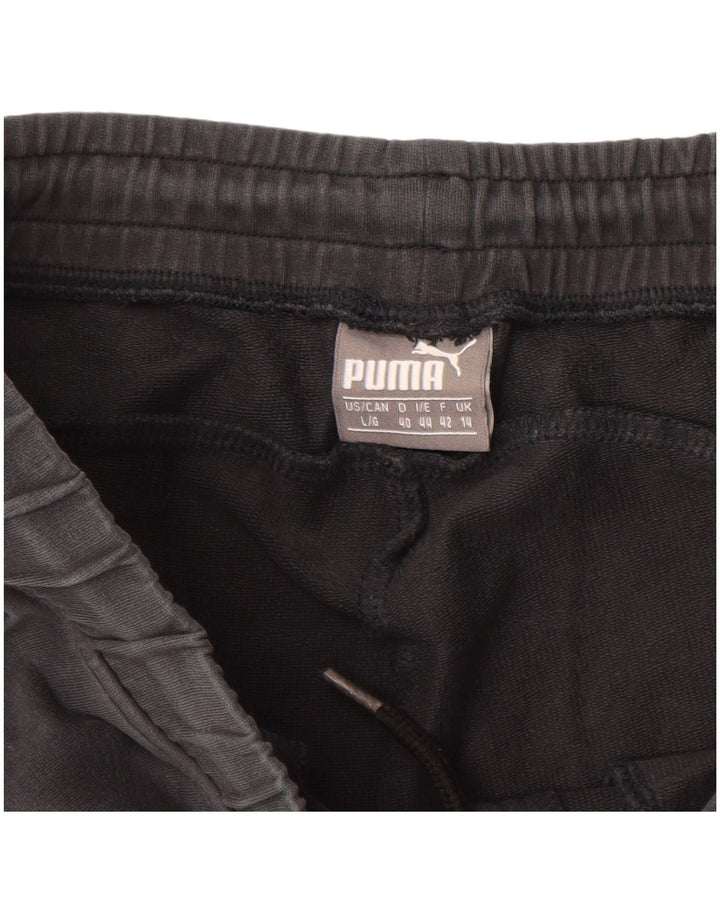 Pantaloni da tuta da donna Puma Joggers UK 14 Medium Black Cotton