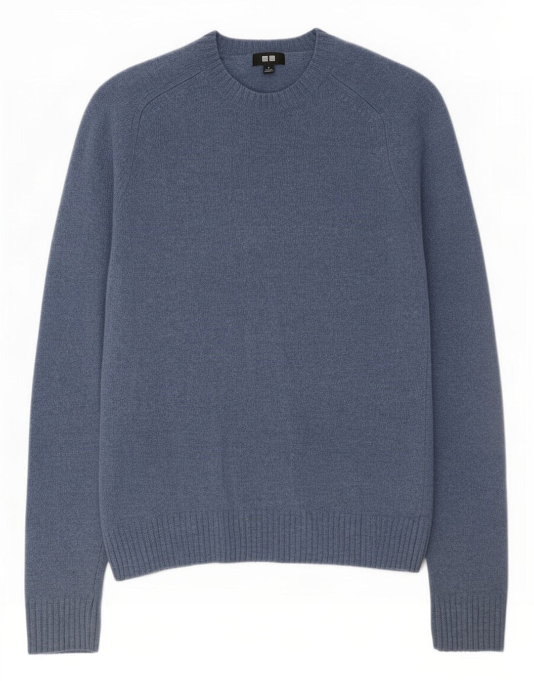 Maglione girocollo da uomo Uniqlo piccolo in lana blu
