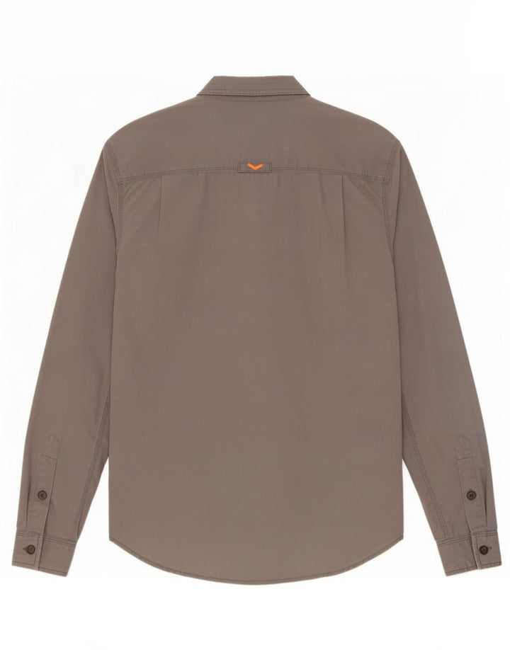 Camicia da uomo Regular Fit Superdry in cotone grigio medio