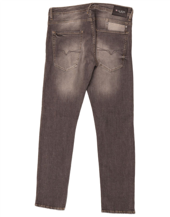 Jeans slim da uomo Guess W33 L32 cotone grigio