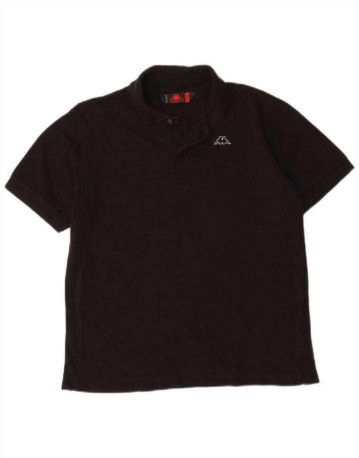 Polo Kappa Uomo Small Nera in Cotone