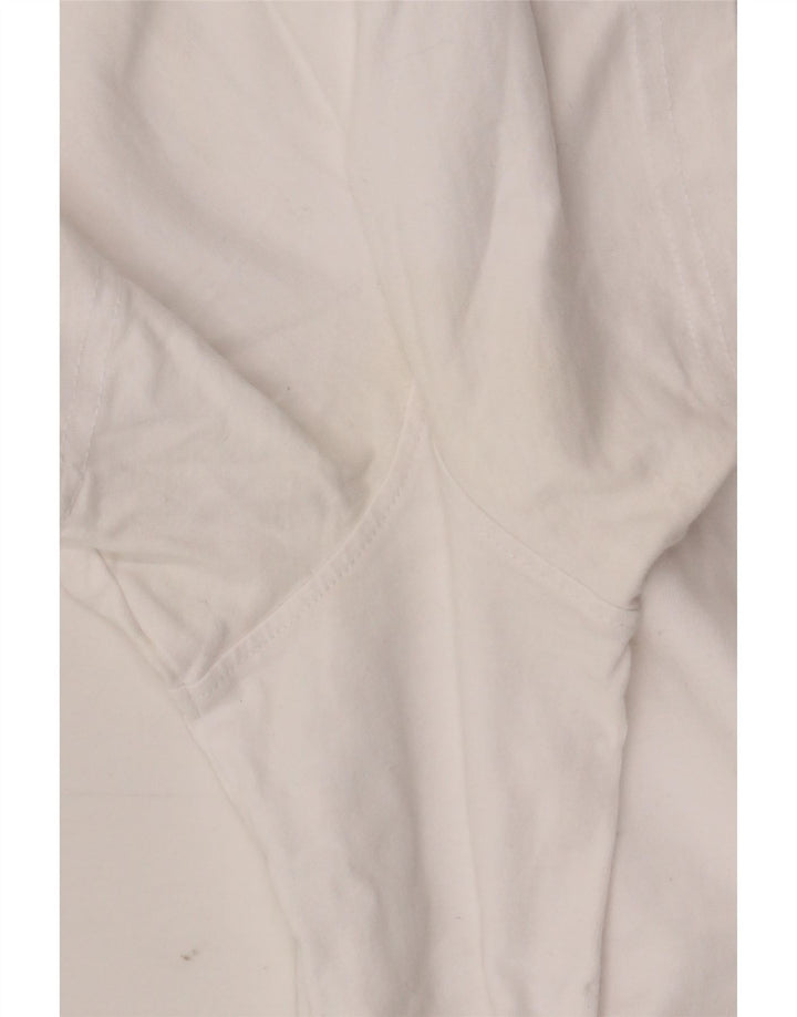 Crew Clothing T-shirt da uomo Top grande in cotone bianco
