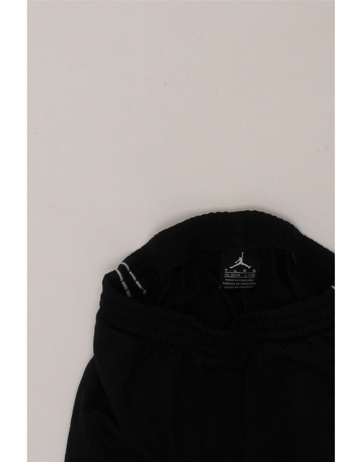 JORDAN Boys Tracksuit Trousers 6-7 Years  Black Polyester Vintage Jordan and Second-Hand Jordan from Messina Hembry 