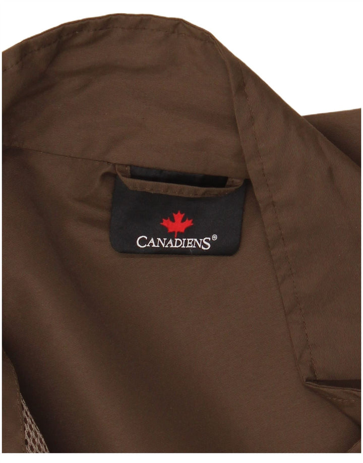 CANADIENS Giubbotto Bomber da Uomo IT 50 Large Marrone Nylon