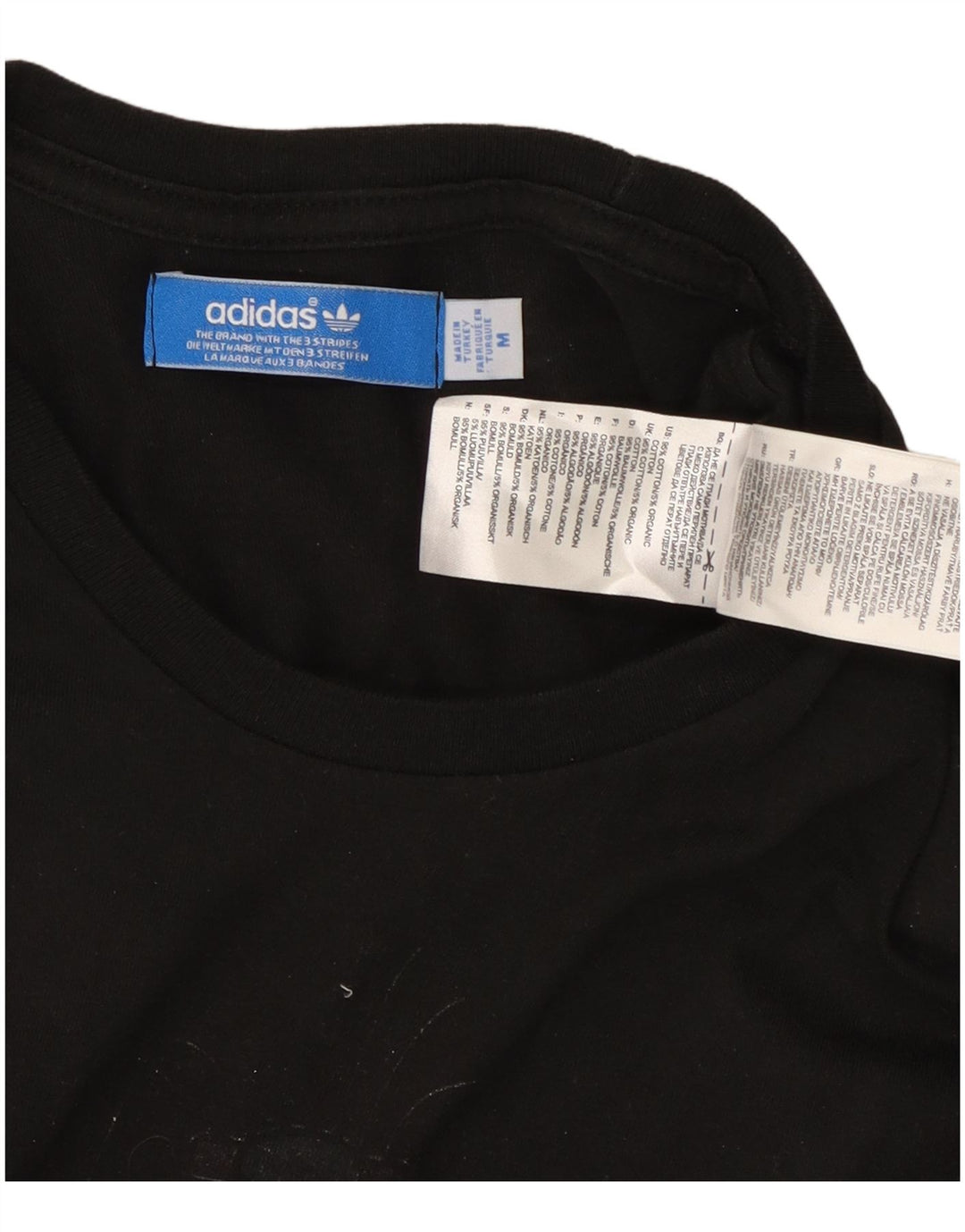 T-shirt grafica da uomo ADIDAS Top in cotone nero medio