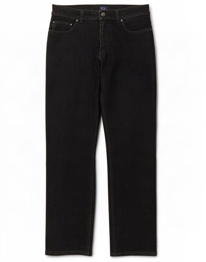 Jeans Straight Uomo Trussardi W32 L32 Cotone Nero