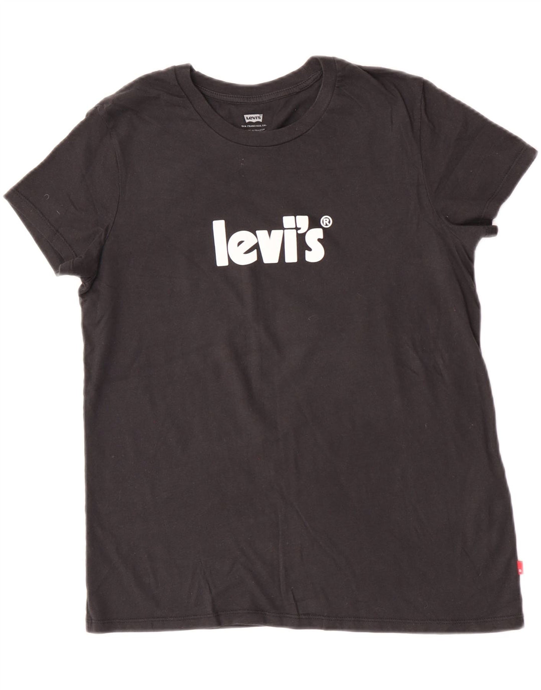 T-shirt grafica da donna Levi's Top UK 14 cotone nero medio