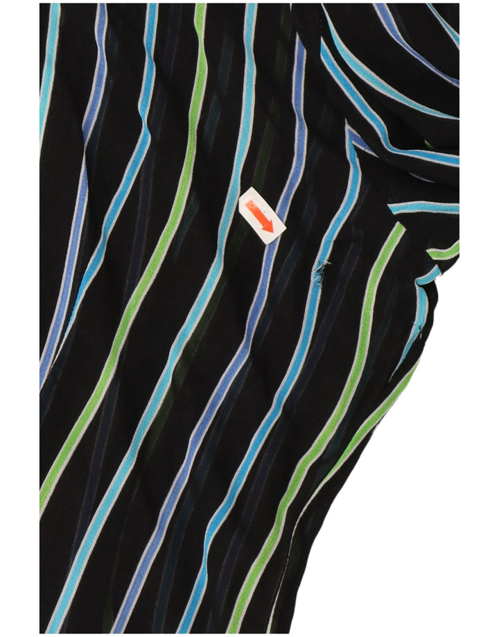 Camicetta trasparente da donna vintage IT 42 a righe nere medie