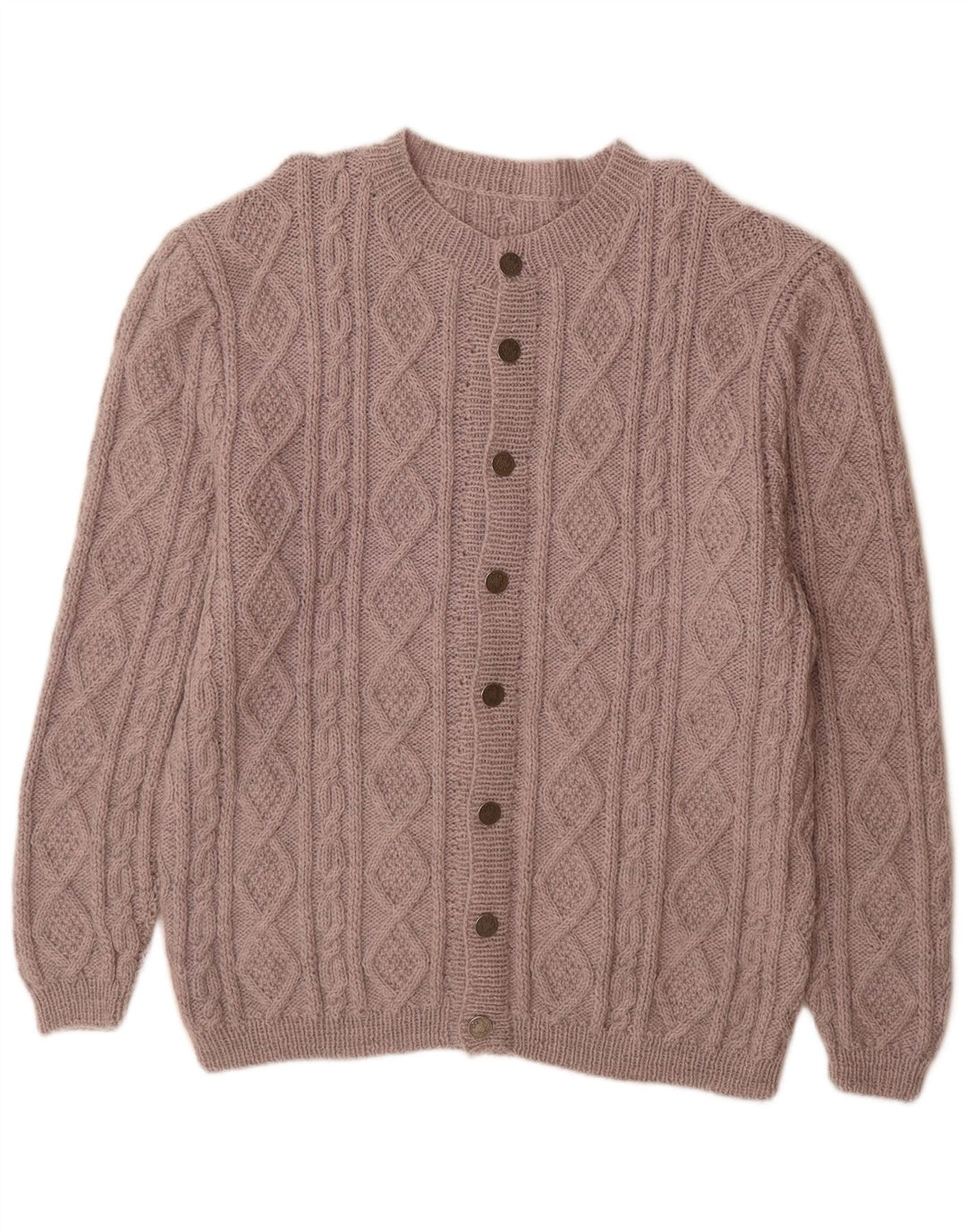 Maglione cardigan vintage da uomo XL viola