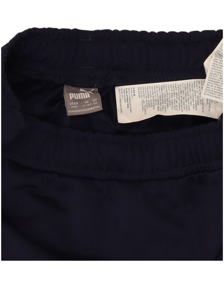 Pantaloni della tuta da ragazzo Puma 11-12 anni in poliestere blu navy