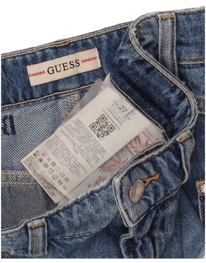 Gonna Guess da donna in denim invecchiato W27 piccolo in cotone blu
