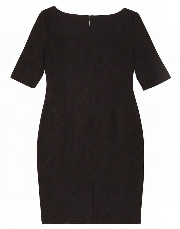 Abito tubino da donna Marks & Spencer UK 14 Poliestere Paisley nero medio