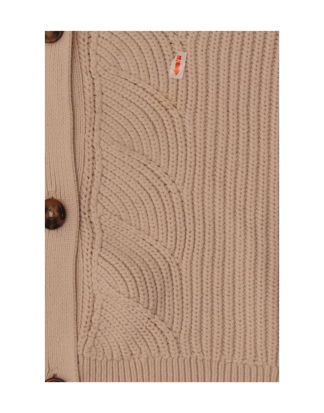Maglione cardigan senza maniche corto da donna Marks & Spencer UK 14 Beige medio