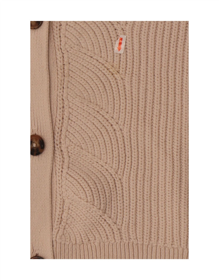 Maglione cardigan senza maniche corto da donna Marks & Spencer UK 14 Beige medio