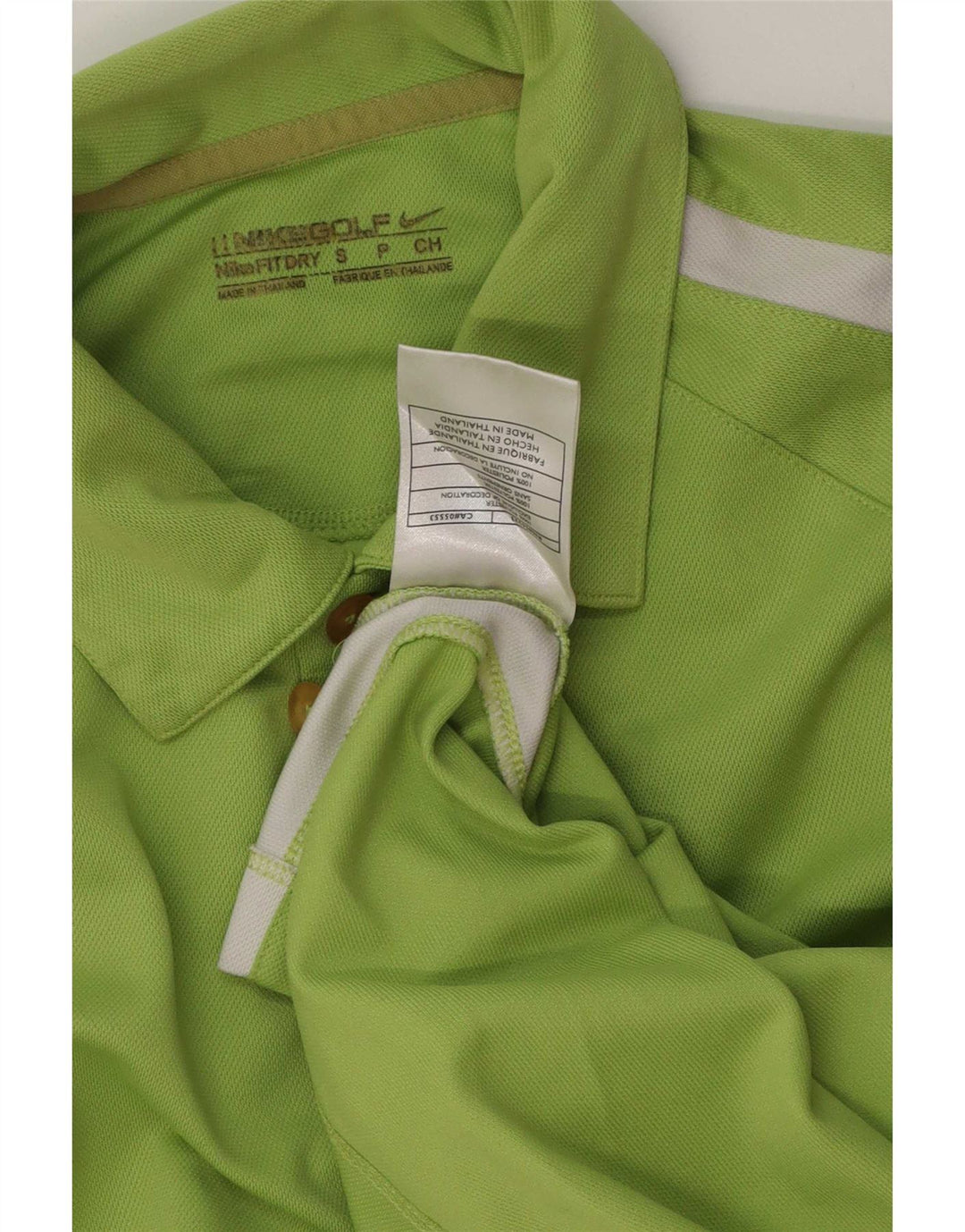 Polo Nike da uomo piccola in poliestere color block verde