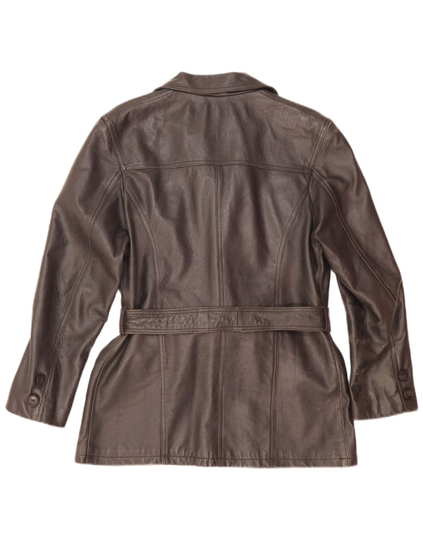 Giacca in Pelle Donna Lavorazione Artigiana IT 44 Pelle Nera Media