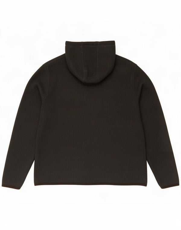 Weird Fish Maglione cardigan con cappuccio da uomo 2XL Nero Poliestere